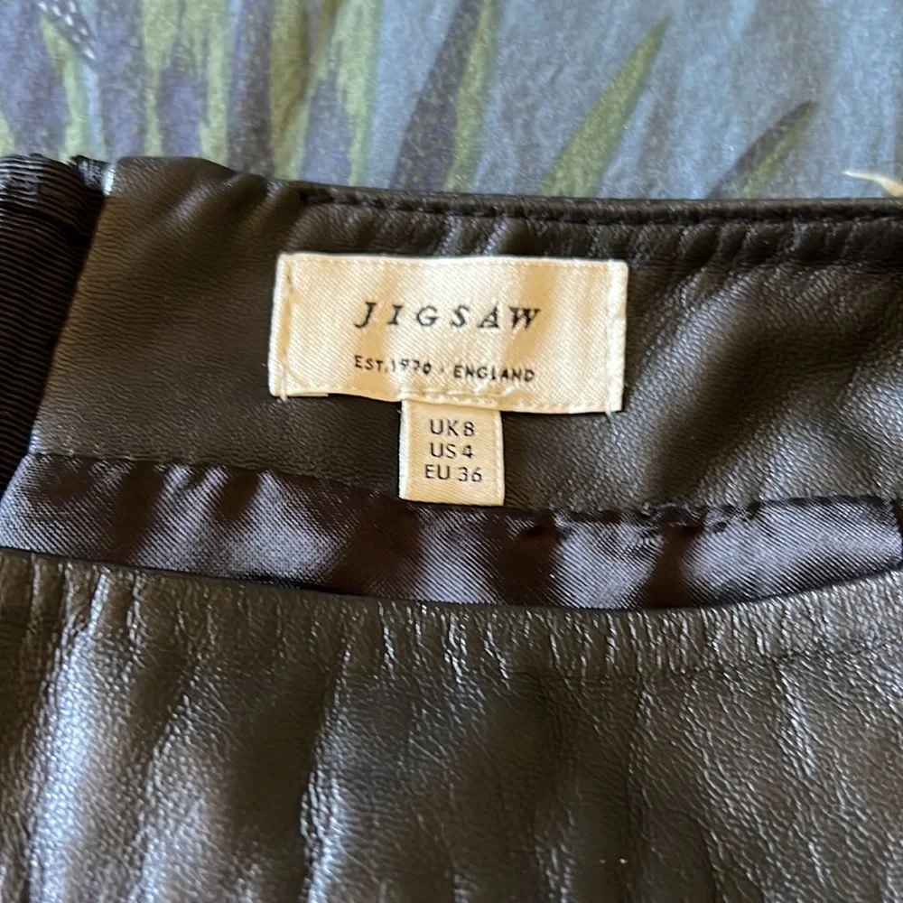 Jigsaw London leather skirt, black, 4 - Picture 11 of 12